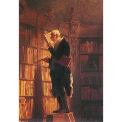Carl Spitzweg. Der Bücherwurm, Ausschnitt