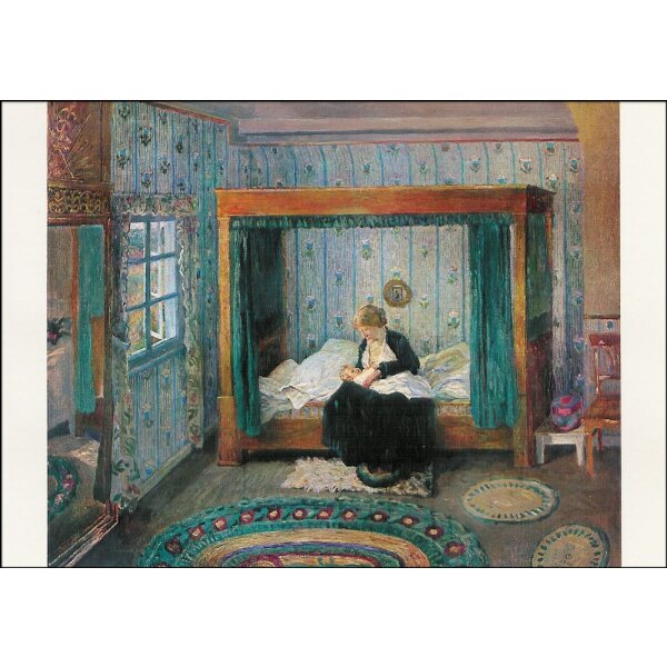Heinrich Vogeler. Schlafgemach im Barkenhoff, 1906