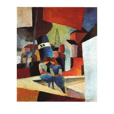 August Macke. Hafen von Duisburg, 1914