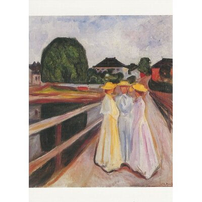 Edward Munch. Drei Mädchen auf der Brücke, um 1935