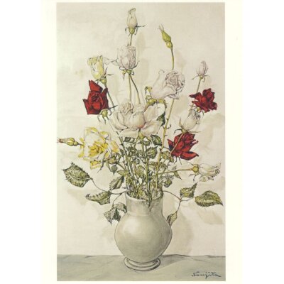 Tsugouharu Leonard Foujita. Rosen in einer Vase
