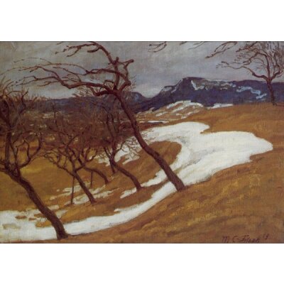 Caspar-Filser, Maria.Schneeschmelze (Balinger Alb), 1909