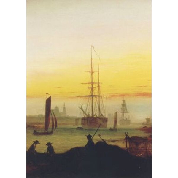 Caspar David Friedrich. Schiffe im Hafen von Greifswal