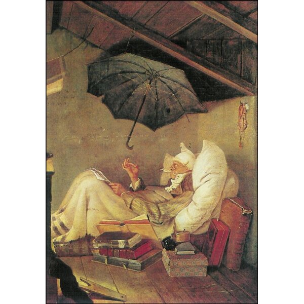 Carl Spitzweg. Der arme Poet, Ausschnitt, 1839