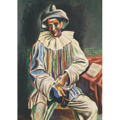 Pablo Picasso. Sitzender Pierrot