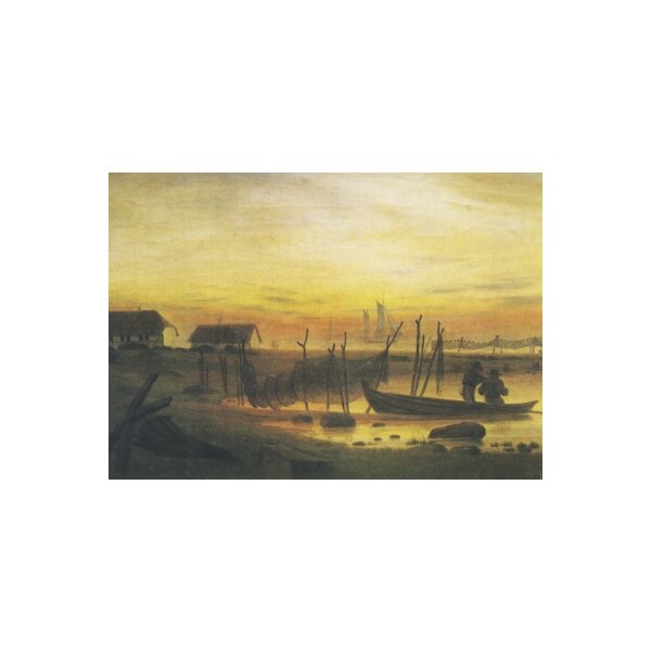 Caspar David Friedrich. Küstenlandschaft im Abendlicht