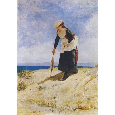 Giuseppe Nittis. Frau am Strand, Rom 18. Jh.