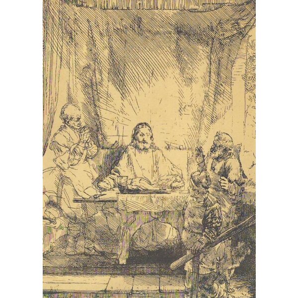 Rembrandt. In Emmaus, 1654