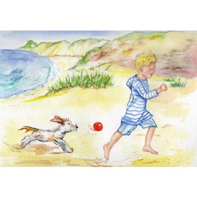 Anne C. Wenzel. Strandlauf mit Hund