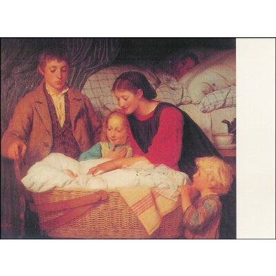 Albert Anker. Das Neugeborene