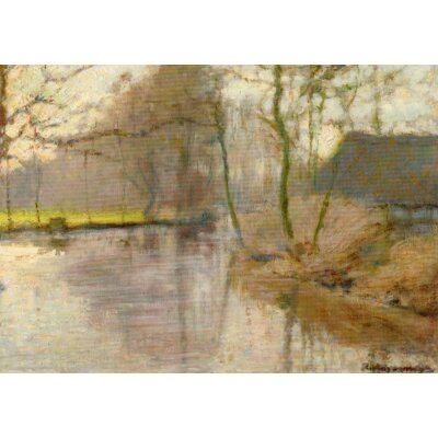 Hermann Angermeyer, An der Wümme (wilkens Scheune),...