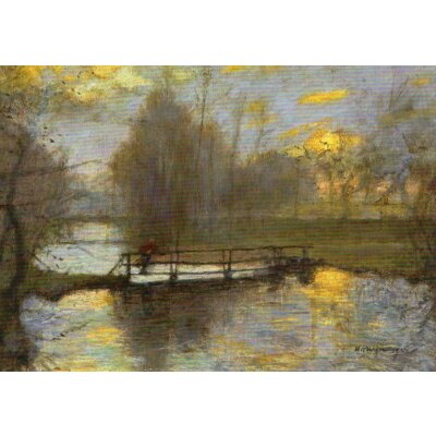 Hermann Angermeyer; Abendstimmung an der Schleuse, um 1940