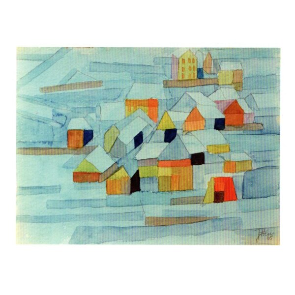 Johannes Itten. Dorf im Winter, 1965