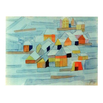 Johannes Itten. Dorf im Winter, 1965