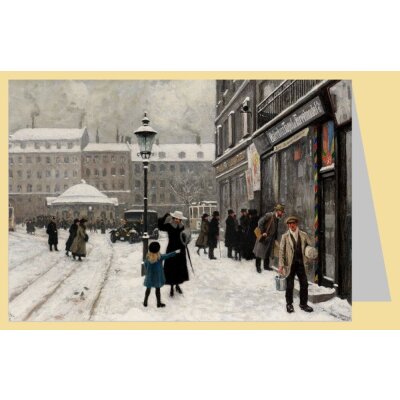 Paul Fischer. Wintertag auf der Østerbrogade, 1918