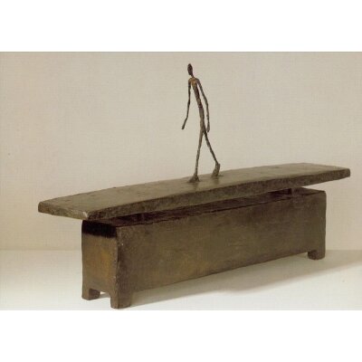 Giacometti, Alberto. Mann im Regen marschierend
