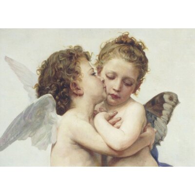 nach William Adolphe Bouguerau. Der erste Kuss, Detail 1890