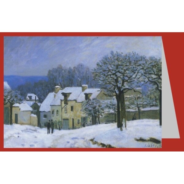 Alfred Sisley. Platz der Hundehütte in Marly, Schnee, 1876