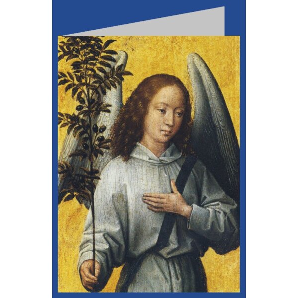 Hans Memling. Engel, einen Olivenbaum-Zweig haltend