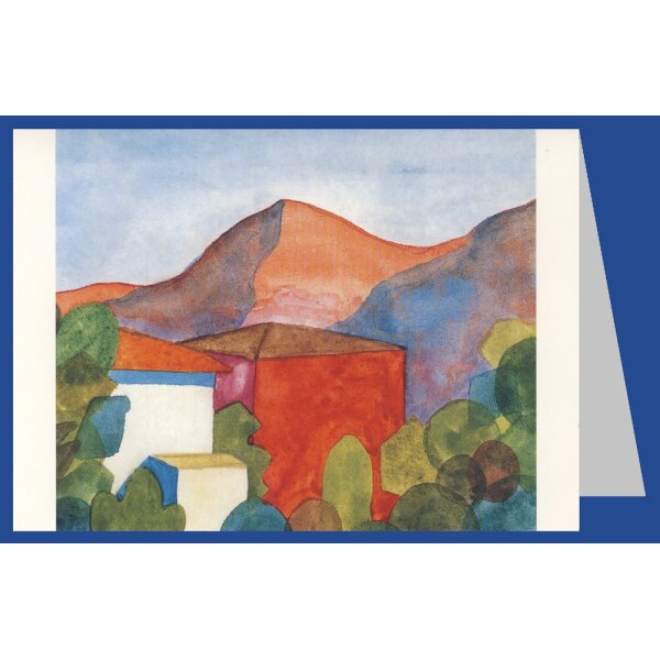 Hermann Hesse. Häuser im Tessin, Aquarell 1922