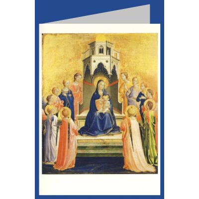 Fra Angelico. Thrinende Madonna mit Kind, von Engeln umgeben