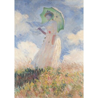 Claude Monet. Frau m. n. links gerichtetem Sonnenschirm