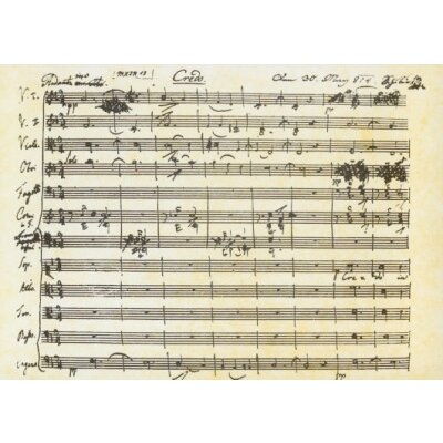 Schubert,F.Das Beginn des Credos a.Schuberts erster Messe.KK