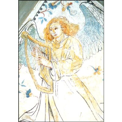 Harfespielender Engel. Kathedrale (St. Nicolas)