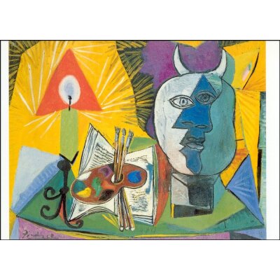 Pablo Picasso. Stillleben-Palette, Kerzenhalter und...,1938
