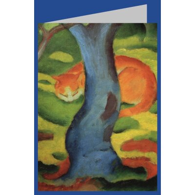 Franz Marc. Katze hinter einem Baum, 1910