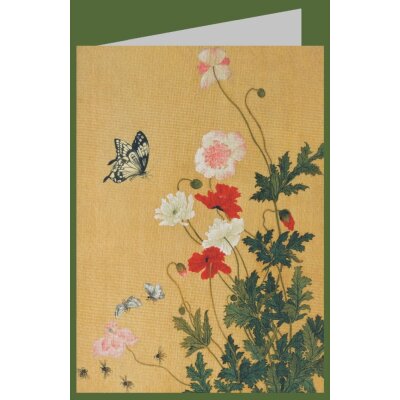 Ma Yuanyu. Mohnblumen, Schmetterlinge und Bienen.