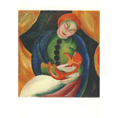 Franz Marc. Mädchen mit Katze II, 1912