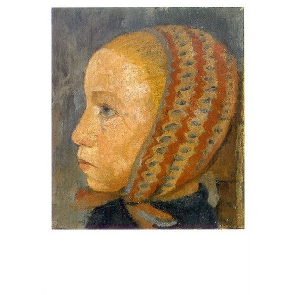 Modersohn-Becker. Mädchenkopf im Profil, um 1905. KK