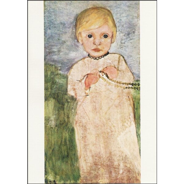 Modersohn-Becker. Kleines Mädchen mit Perlenkette, 1902. KK