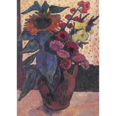 Modersohn-Becker. Tonkrug mit Bauernblumen, 1907