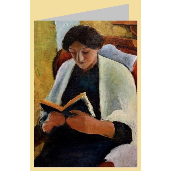 August Macke. Lesende Frau im roten Sessel, 1910