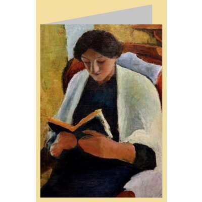 August Macke. Lesende Frau im roten Sessel, 1910