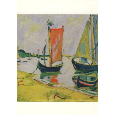 Max Pechstein. Küstenszene mit Fischerbooten, 1909