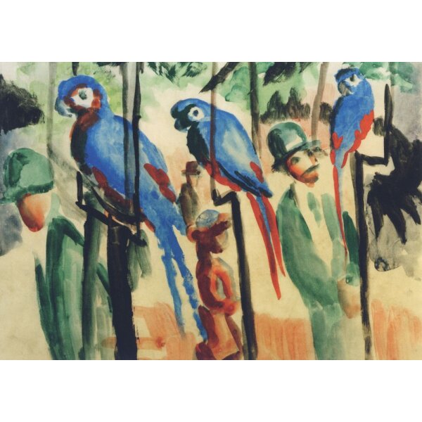 August Macke. Bei den Papageien, 1914