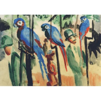 August Macke. Bei den Papageien, 1914
