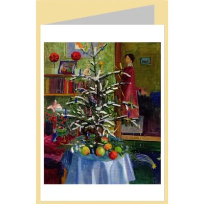 Gabriele Münter. Interieur mit Weihnachtsbaum, ca....