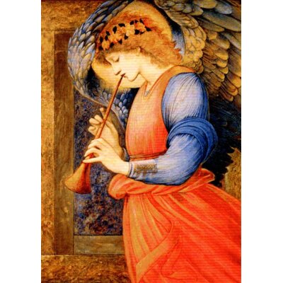 Edward Burne-Jones. Flageolett spielender Engel