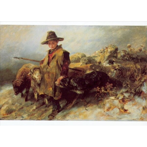 Heinrich von Zügel. Schafe im Schnee