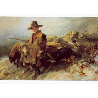 Heinrich von Zügel. Schafe im Schnee