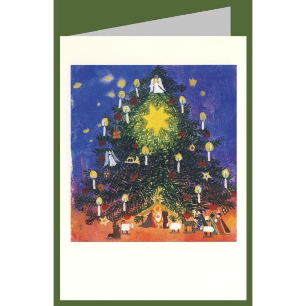 Kala-Karin Kraus. Christbaum mit Krippe