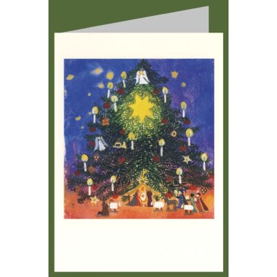Kala-Karin Kraus. Christbaum mit Krippe