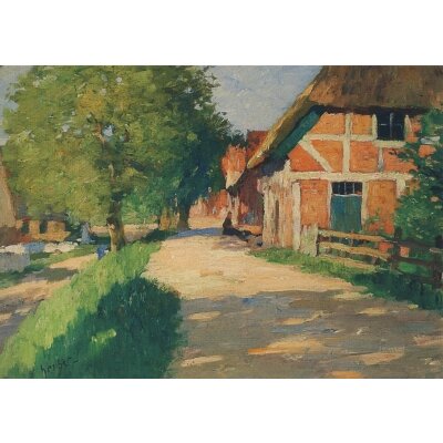 Herbst, Thomas. Deich in Cranz im Sonnenlicht, um 1900